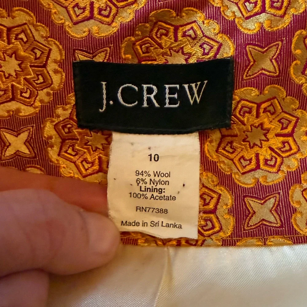 J Crew Vintage Wool Cream Coat Size 10 - Picture 4 of 6